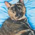 A Cat commission painting by Josef Berliner.